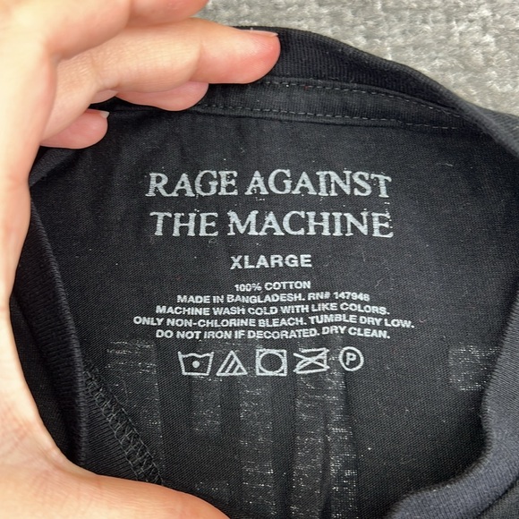 Rage Againstst The Machine Long Sleeveve Shirt Black Womens XL PSA Tour Band - Picture 5 of 7